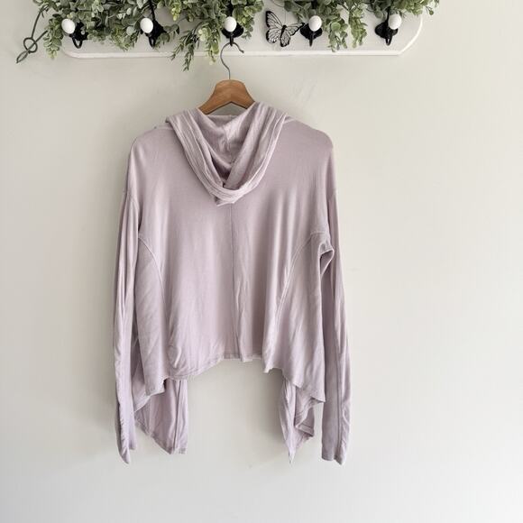 Athleta Nirvana Wrap Hooded Sweater Small Soft Lilac A244 - Picture 4 of 4